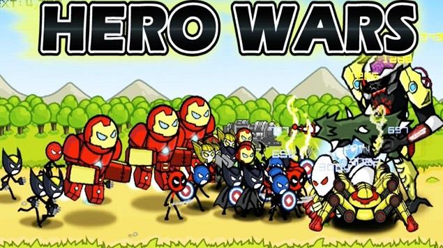 HERO WARS: Super Stickman Defense, Para Superhero Tiruan Berperang Membela Bumi