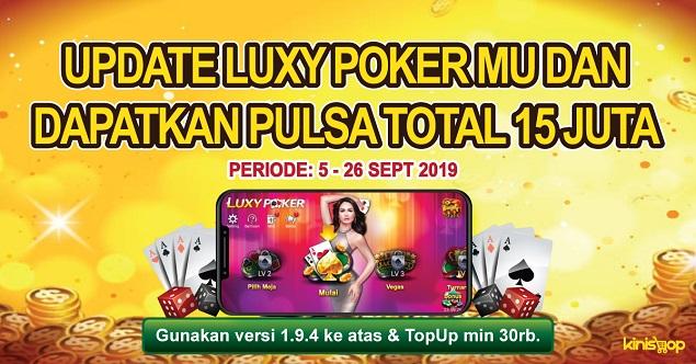 Heboh Luxy Poker Bagi Bagi Pulsa Dengan Total 15 Juta Rupiah