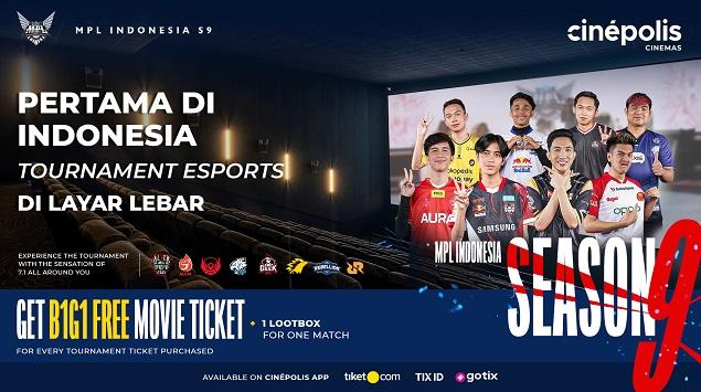 Gandeng Cinepolis Cinemas, MPL Indonesia Jadi Turnamen Esports Pertama di Layar Lebar
