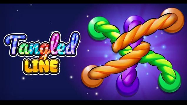 Urai & Lepas Ujung Tali 3D di Tangled Line 3D: Knot Twisted