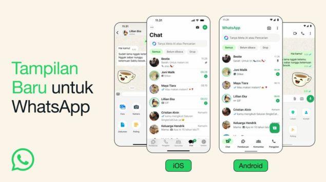 WhatsApp Tampilkan Desain Terbaru, Lebih Minimalis di Versi Mobile