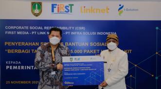 Link Net Bagikan 5.000 Healthy Kit, Serap Tenaga Kerja di Solo Raya