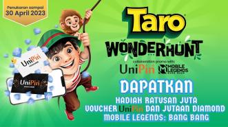 Buru Kode Unik dari Snack Taro, Berhadiah Voucher UniPin & Diamond MLBB