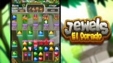 Puzzle Match Three dengan Latar Belakang Legenda Kota Emas, Jewels El Dorado